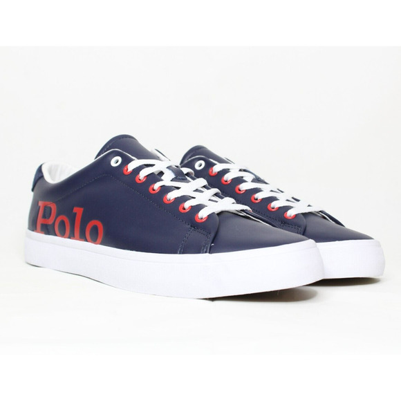 Polo Ralph Lauren Other - Polo Ralph Lauren Longwood Logo Spellout Blue Leather Men's Shoes Size 10.5 New